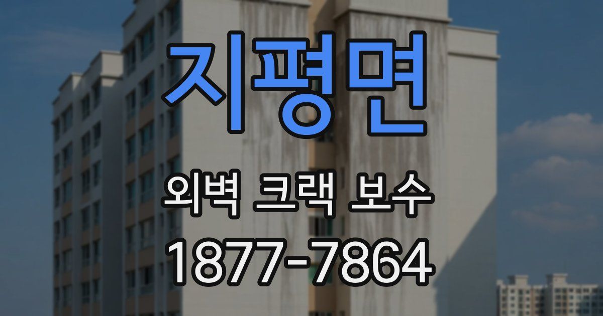 지평면 외벽 크랙 보수