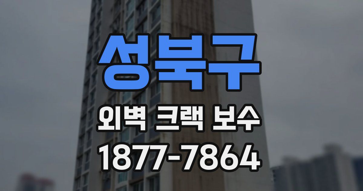성북구 외벽 크랙 보수