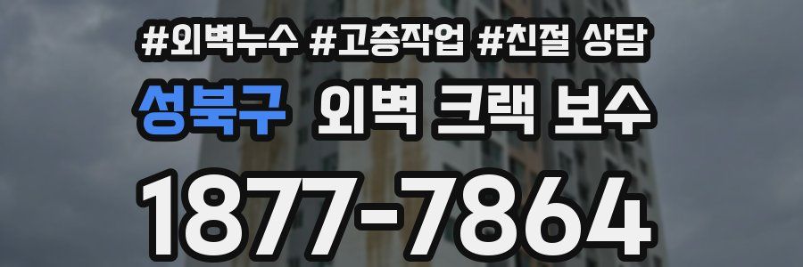 성북구 외벽 크랙 보수