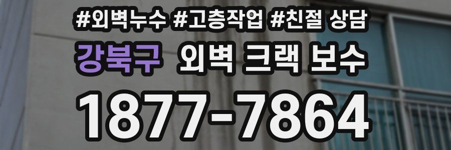 강북구 외벽 크랙 보수