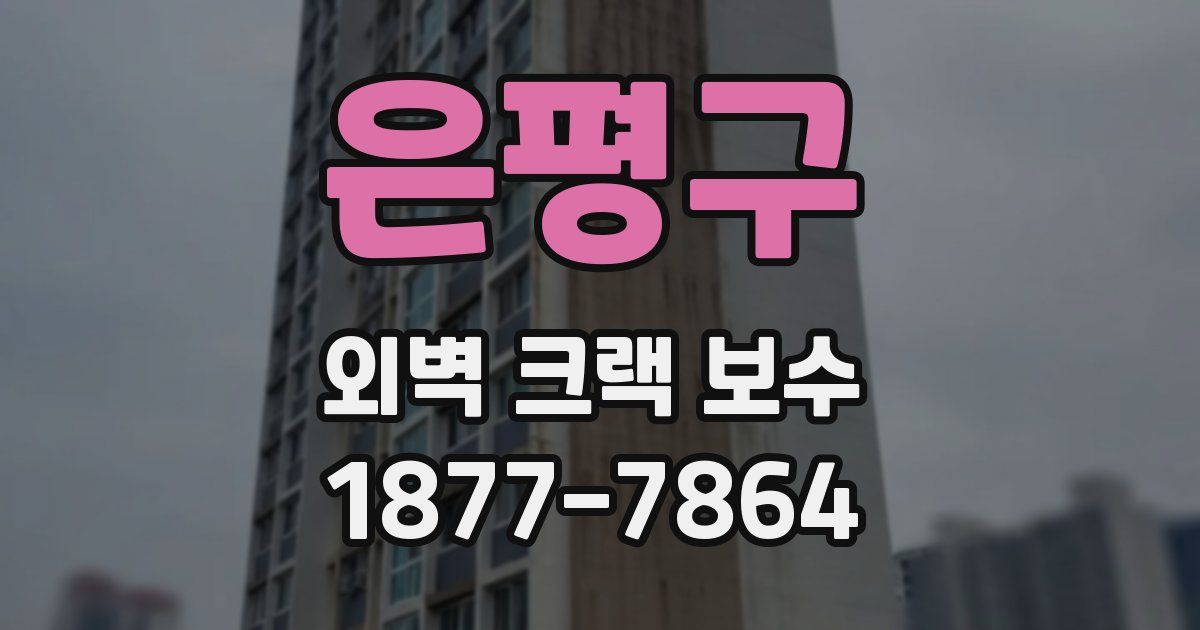 은평구 외벽 크랙 보수