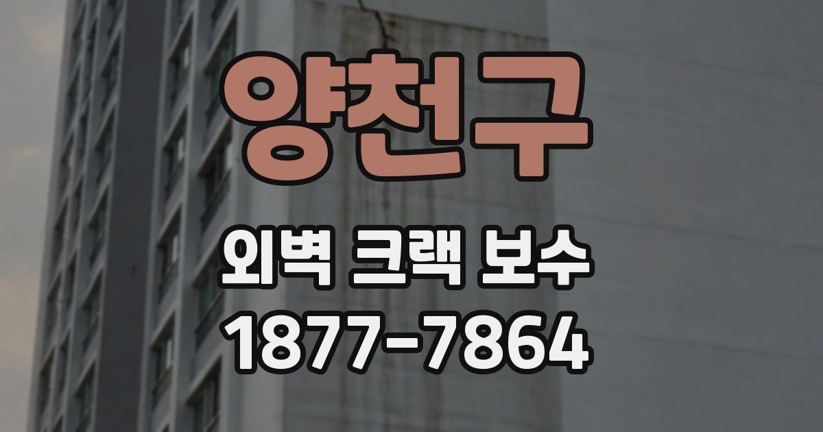양천구 외벽 크랙 보수