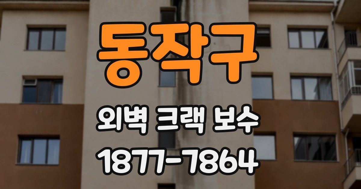 동작구 외벽 크랙 보수