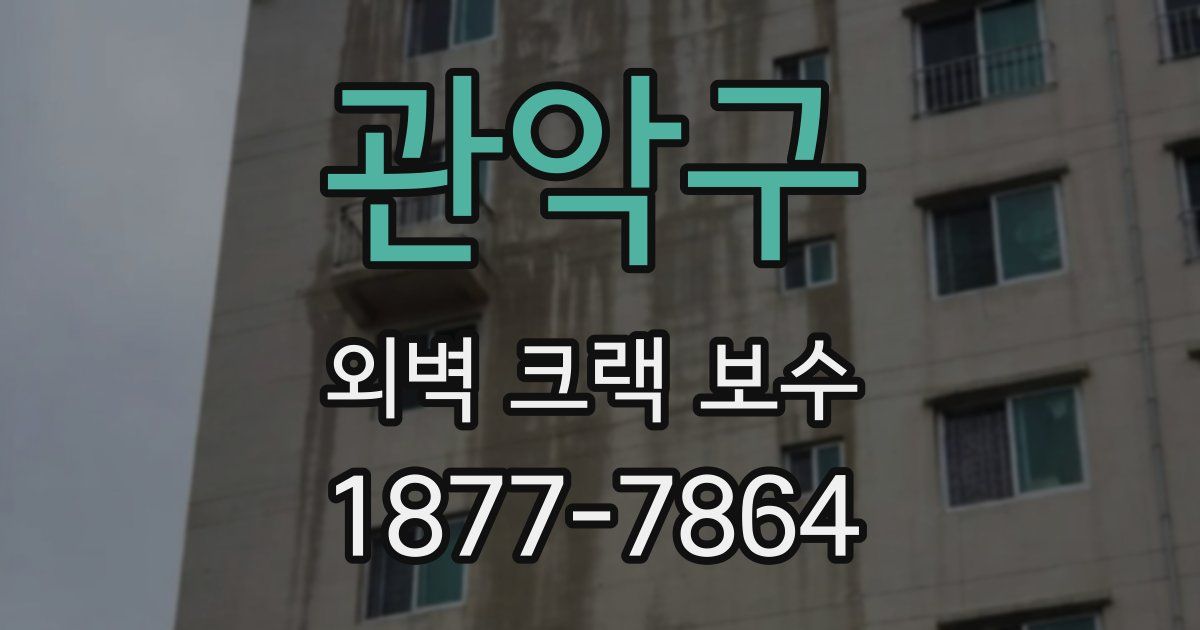 관악구 외벽 크랙 보수