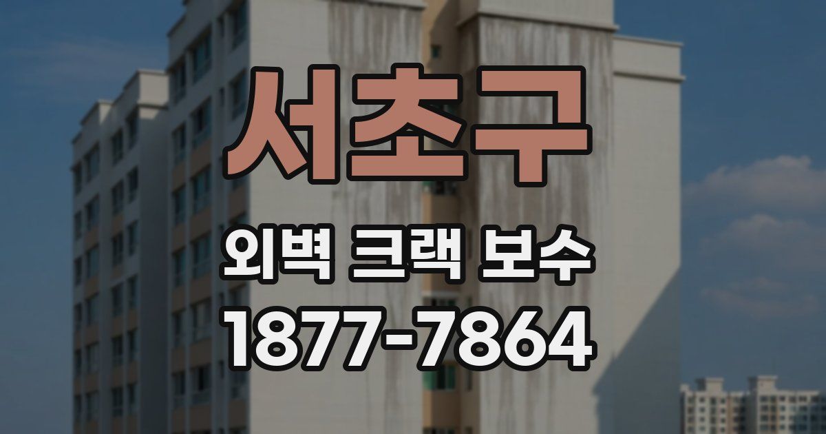 서초구 외벽 크랙 보수