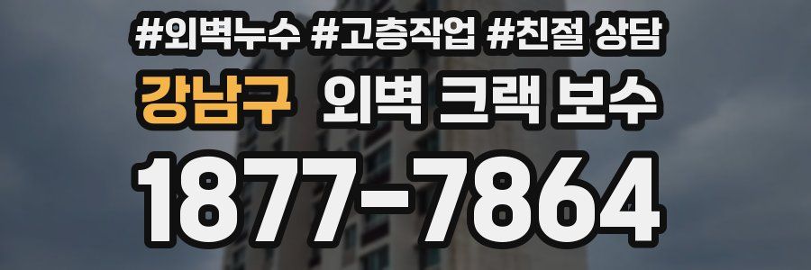 강남구 외벽 크랙 보수
