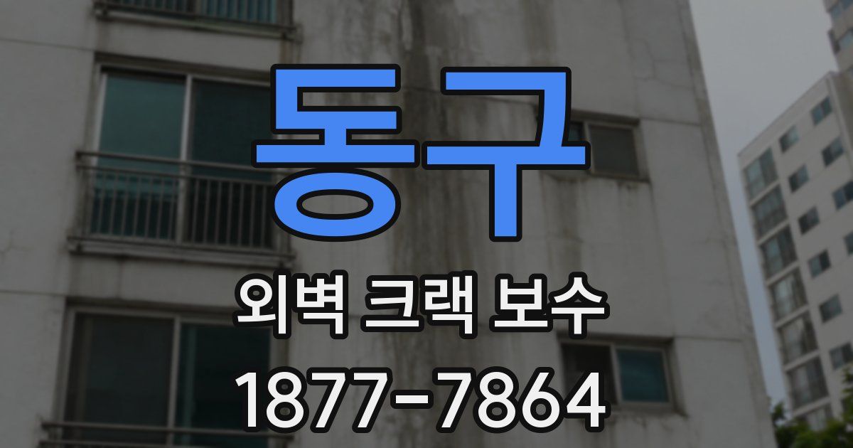 동구 외벽 크랙 보수