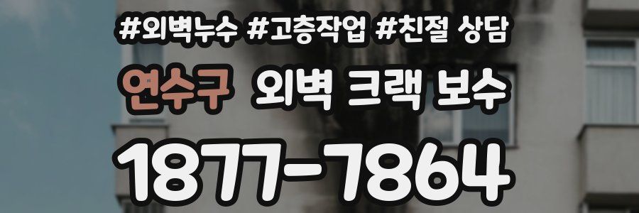 연수구 외벽 크랙 보수