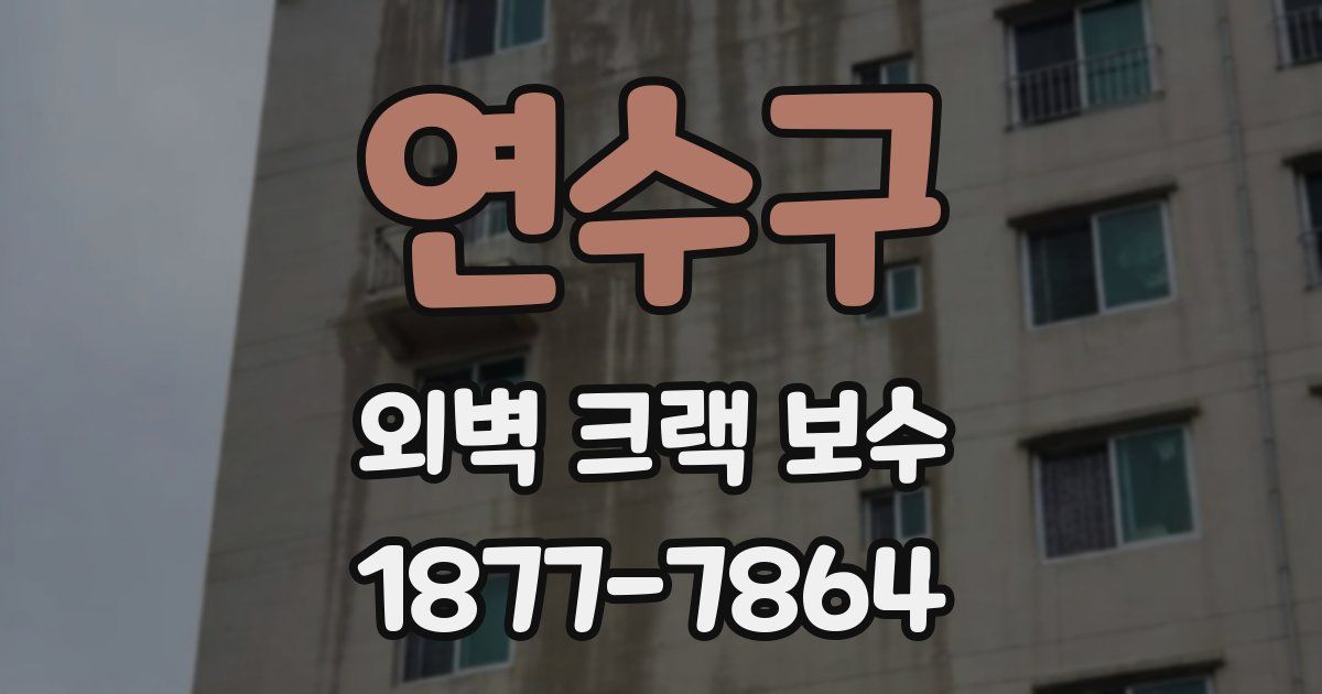 연수구 외벽 크랙 보수