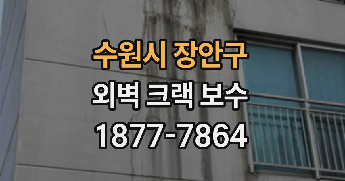수원시 장안구 외벽 크랙 보수