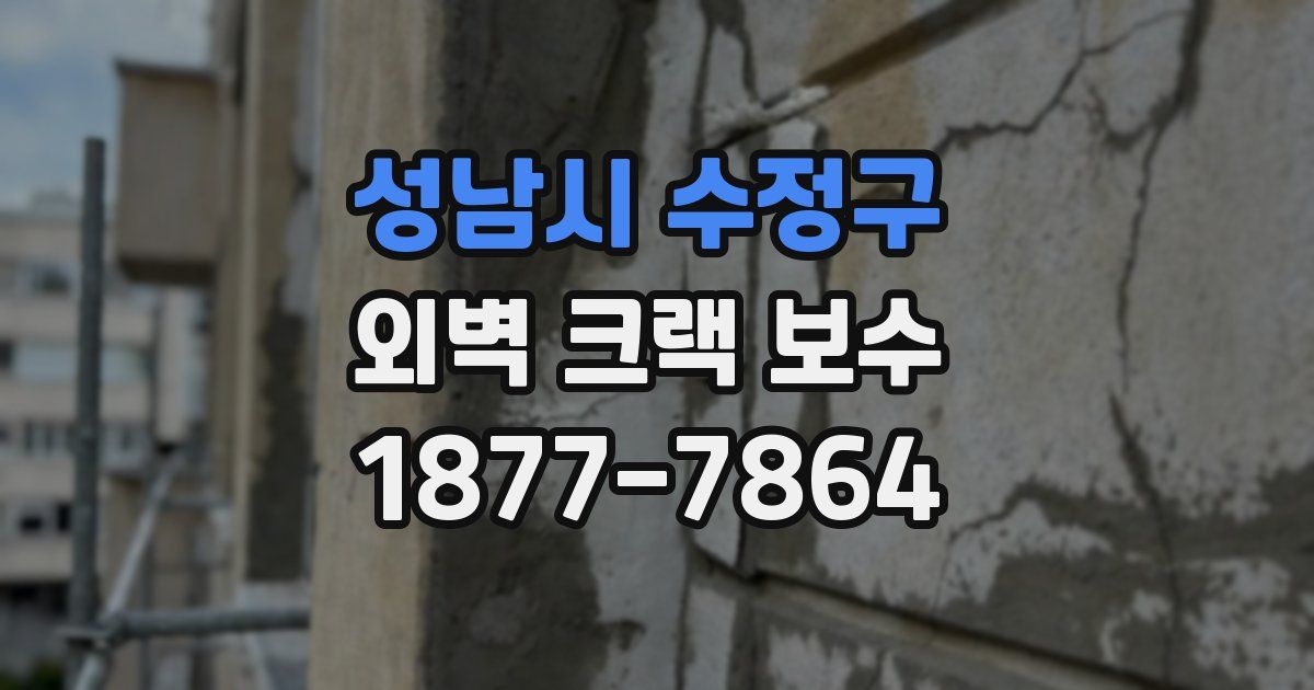 성남시 수정구 외벽 크랙 보수