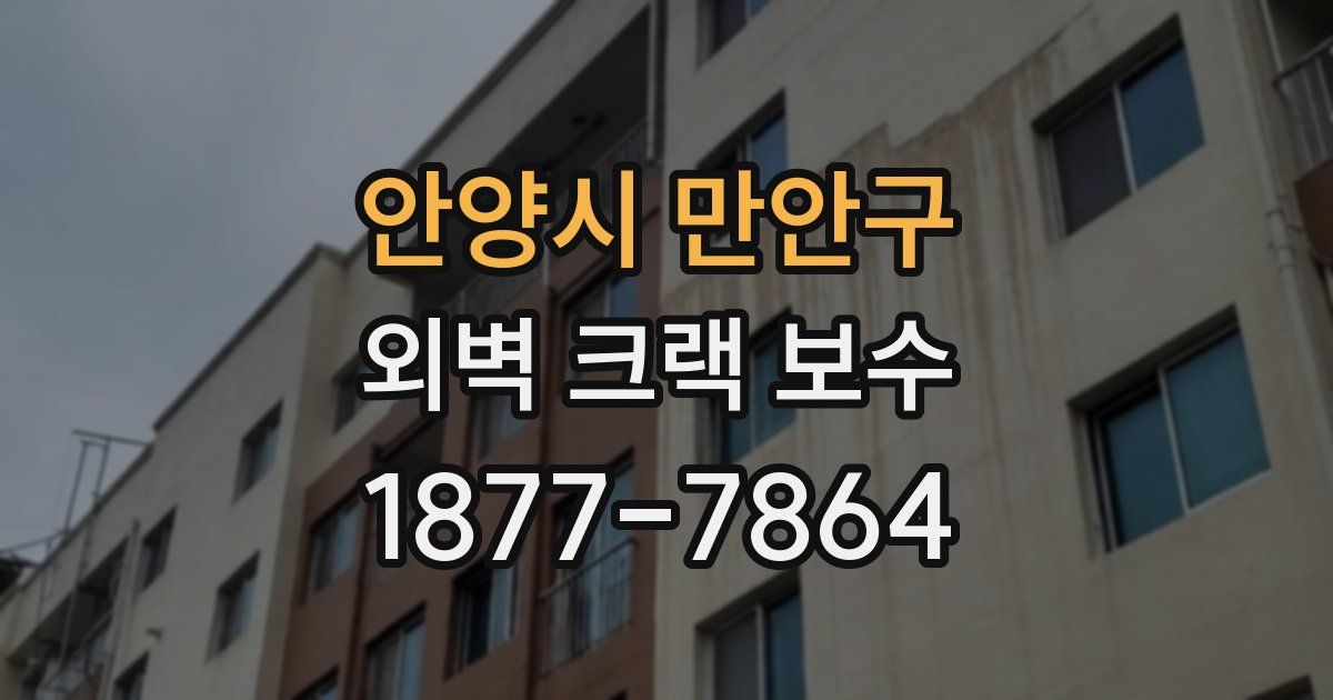 안양시 만안구 외벽 크랙 보수