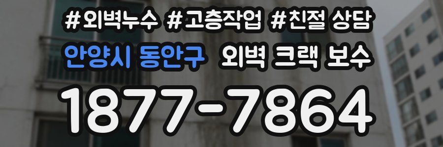 안양시 동안구 외벽 크랙 보수