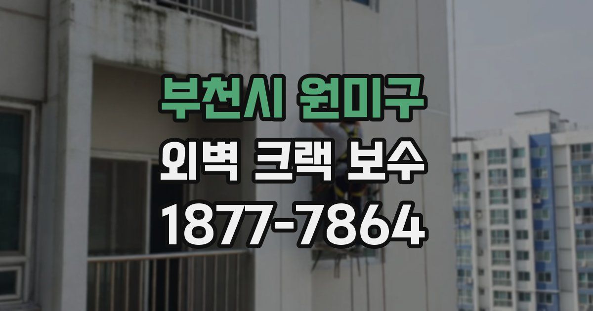 부천시 원미구 외벽 크랙 보수