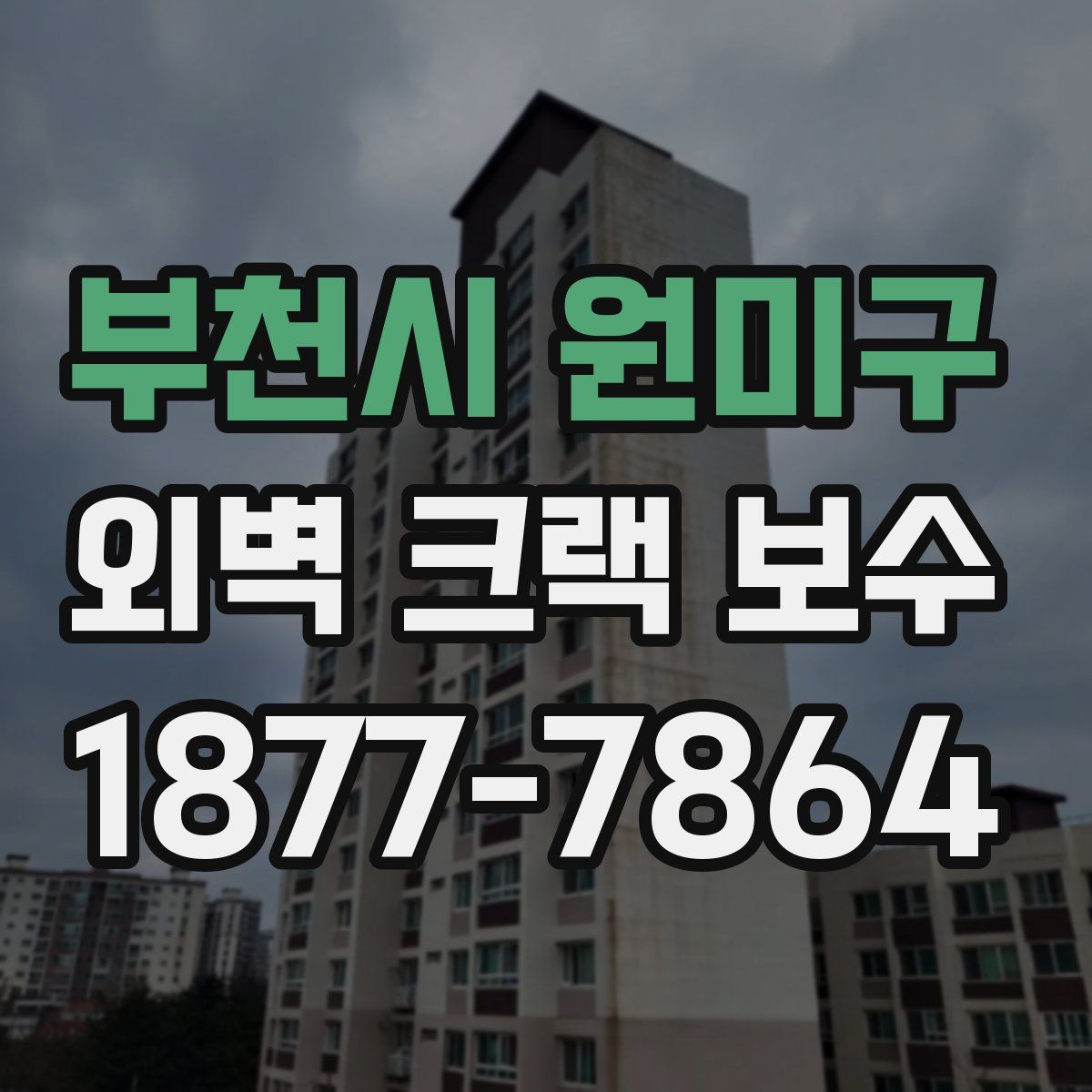부천시 원미구 외벽 크랙 보수