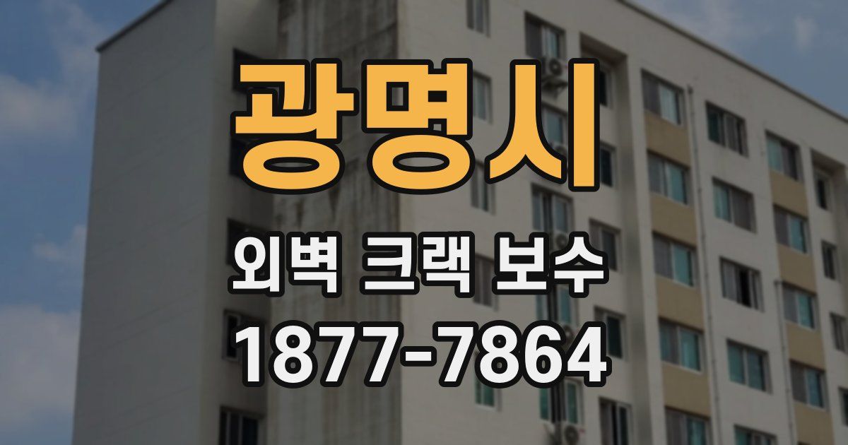 광명시 외벽 크랙 보수