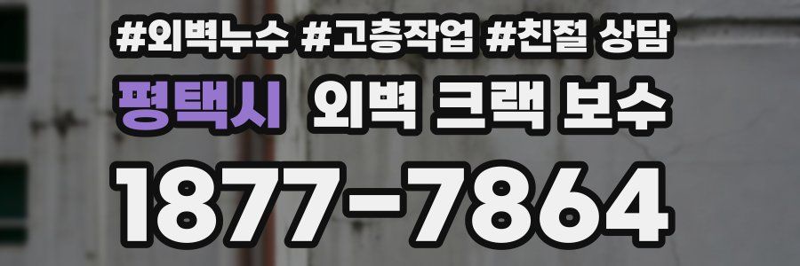 평택시 외벽 크랙 보수