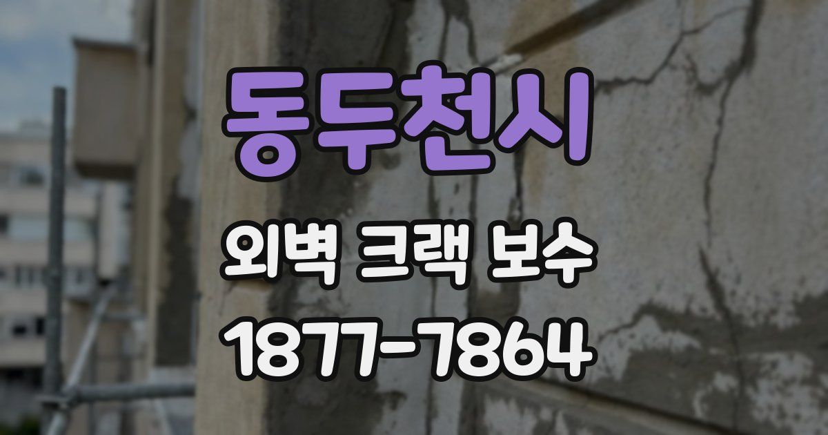 동두천시 외벽 크랙 보수