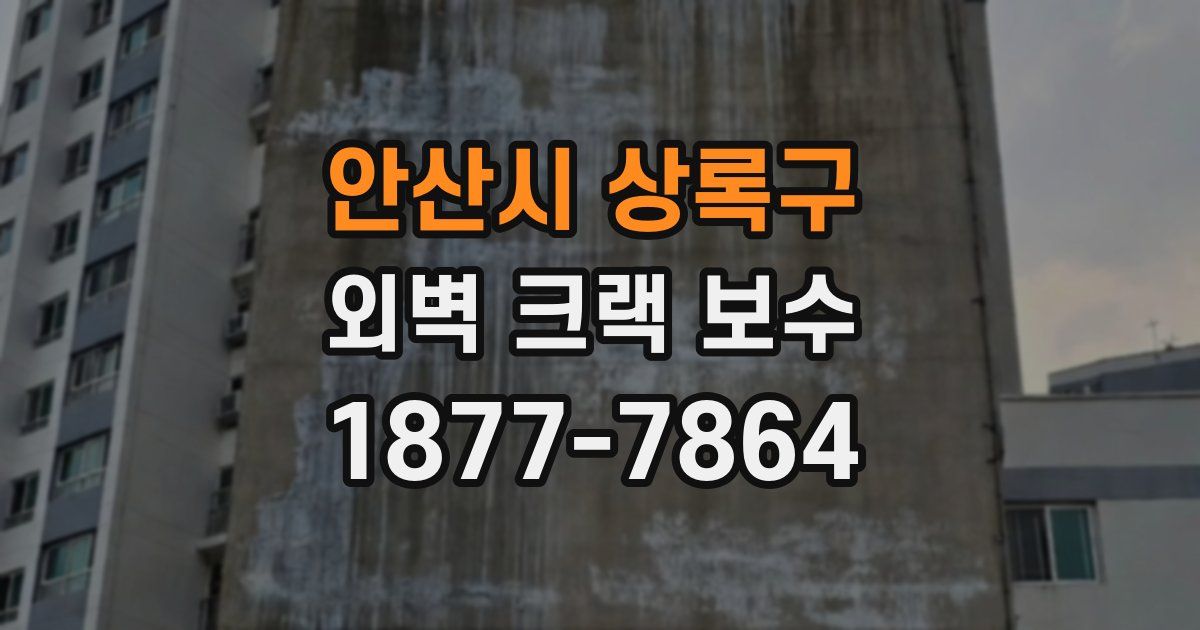 안산시 상록구 외벽 크랙 보수