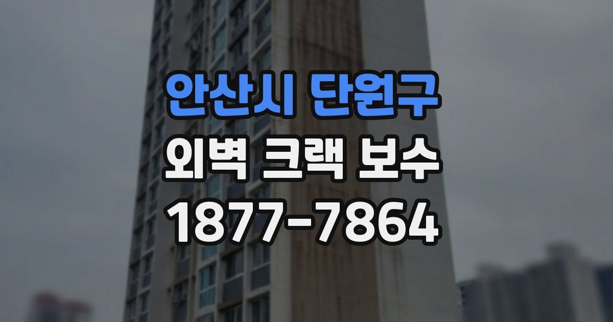 안산시 단원구 외벽 크랙 보수