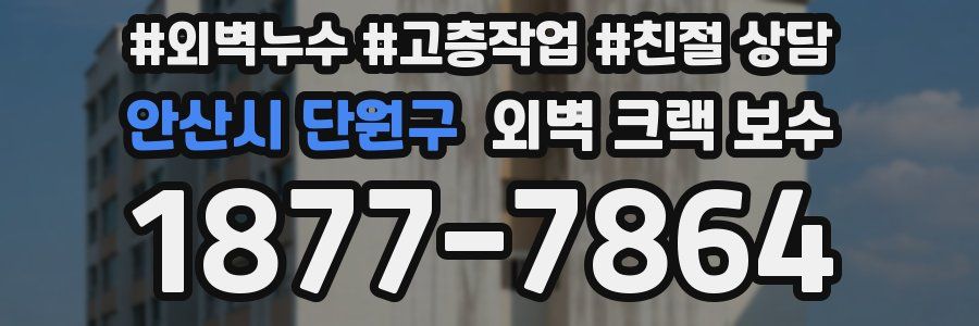 안산시 단원구 외벽 크랙 보수