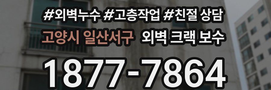 고양시 일산서구 외벽 크랙 보수