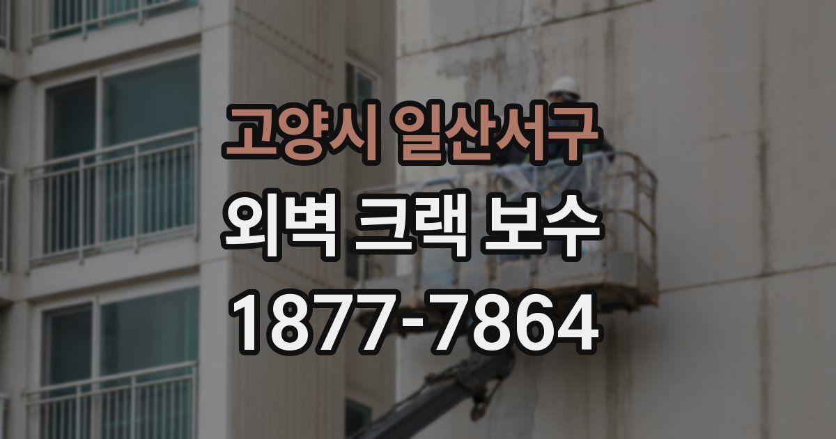 고양시 일산서구 외벽 크랙 보수