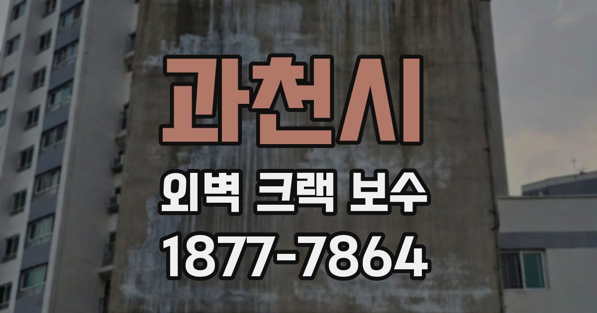 과천시 외벽 크랙 보수