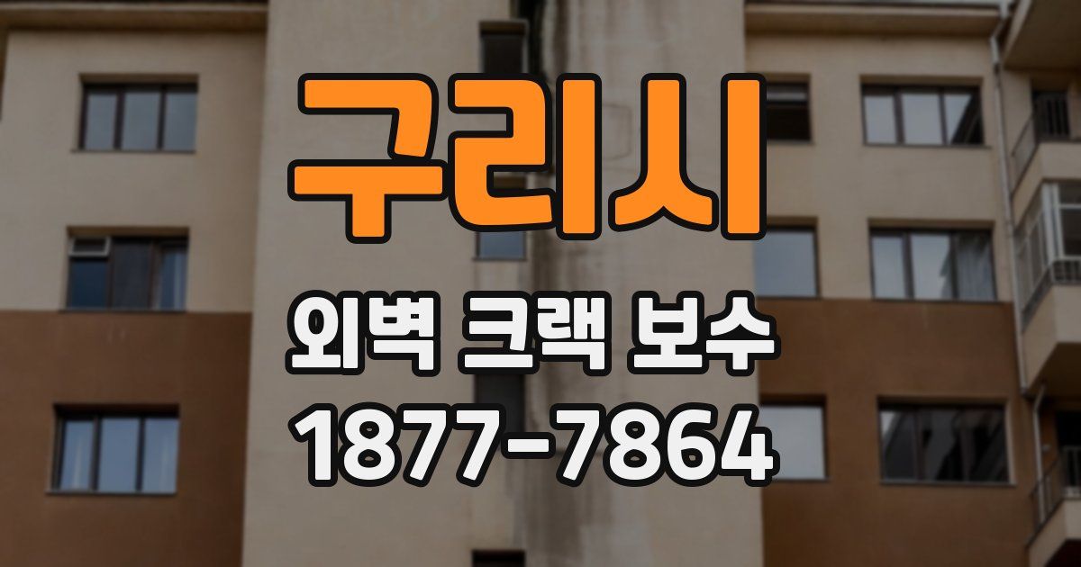 구리시 외벽 크랙 보수