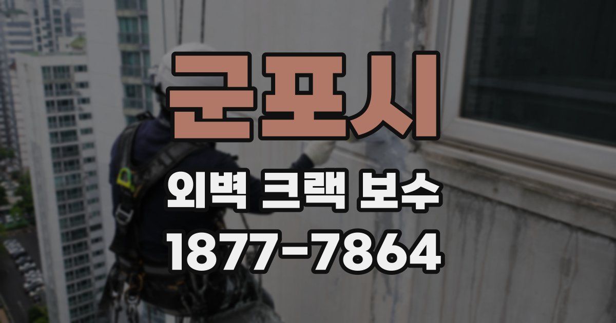 군포시 외벽 크랙 보수
