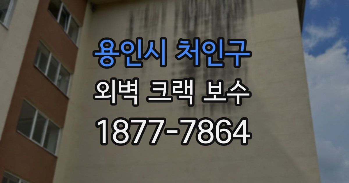 용인시 처인구 외벽 크랙 보수