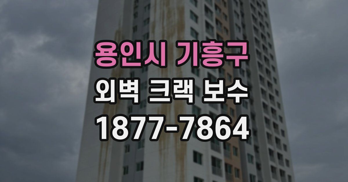 용인시 기흥구 외벽 크랙 보수