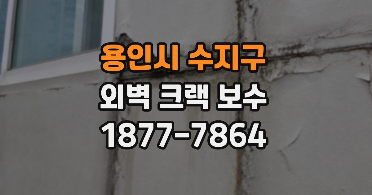 용인시 수지구 외벽 크랙 보수