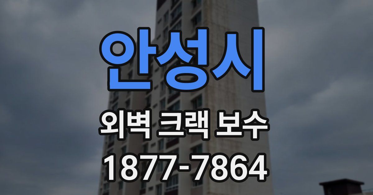 안성시 외벽 크랙 보수