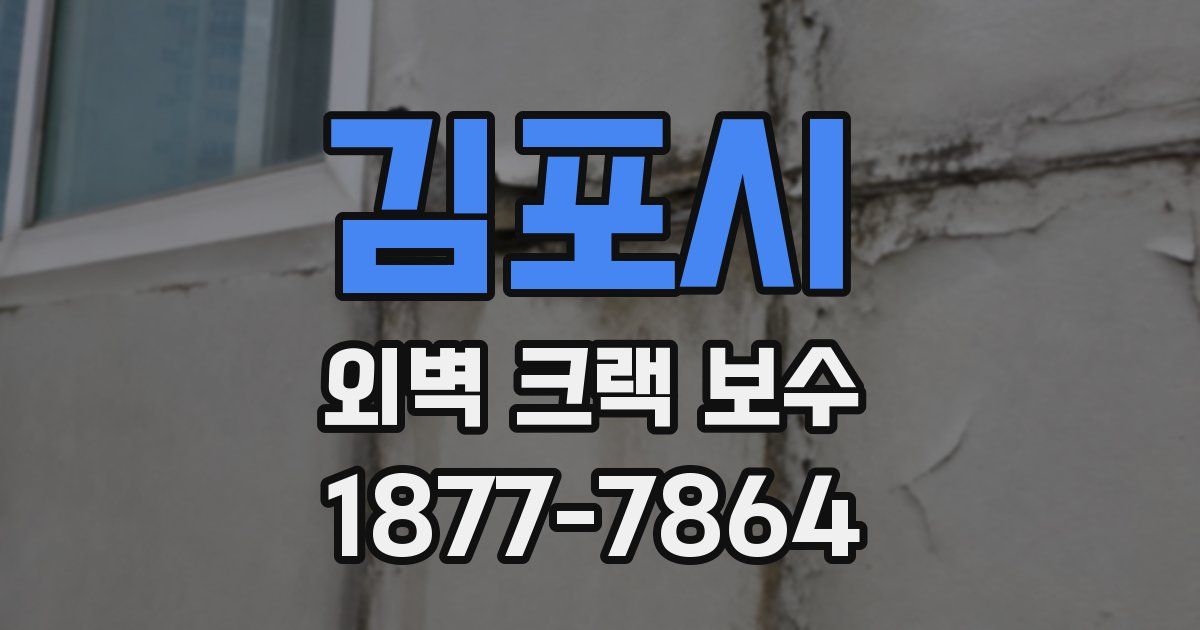 김포시 외벽 크랙 보수