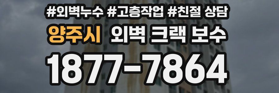 양주시 외벽 크랙 보수