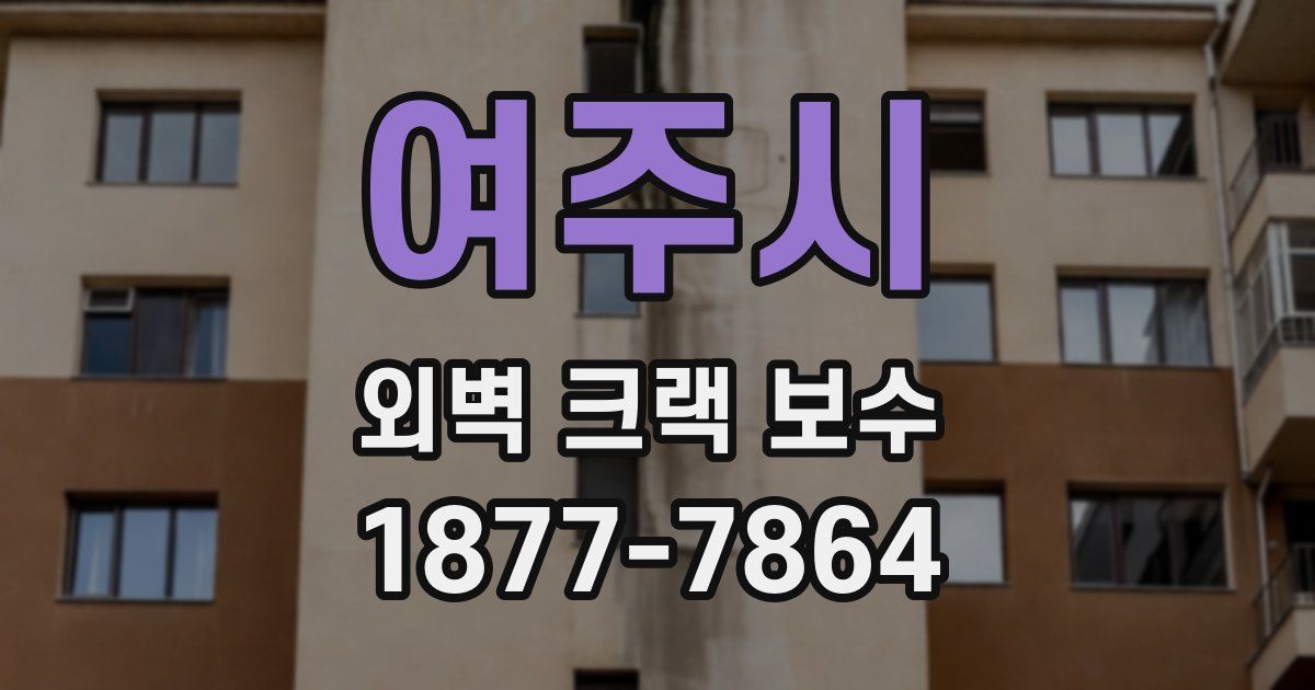 여주시 외벽 크랙 보수