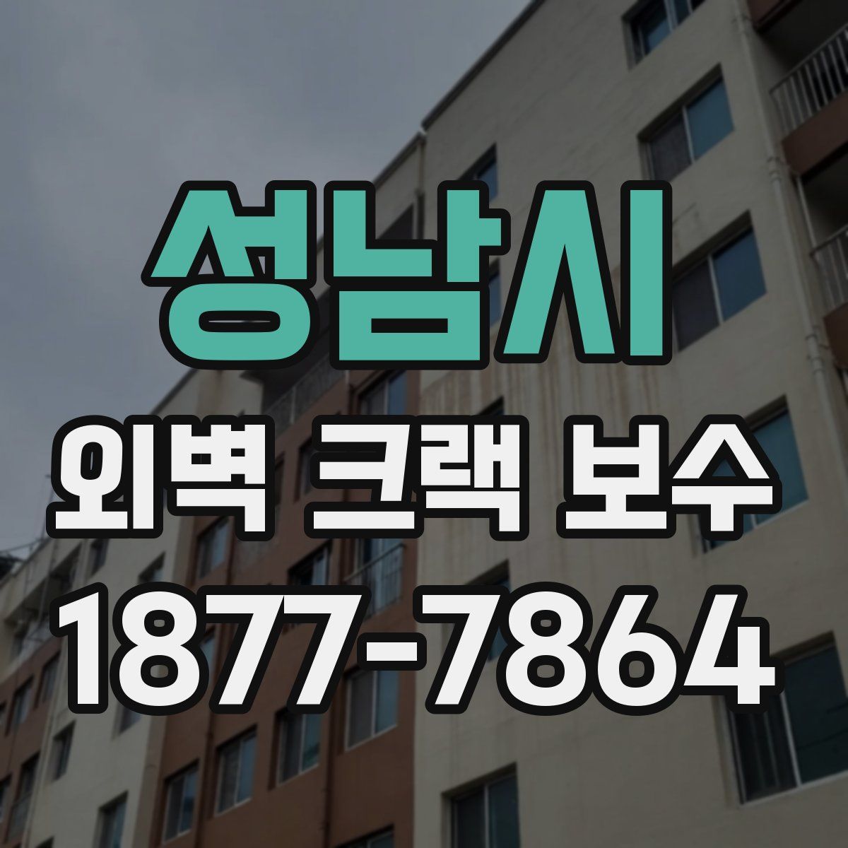 성남시 외벽 크랙 보수