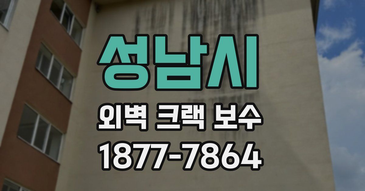 성남시 외벽 크랙 보수