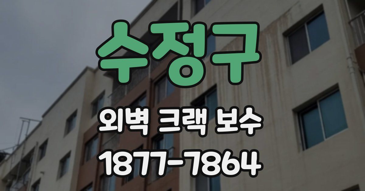 수정구 외벽 크랙 보수