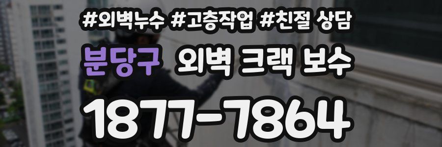 분당구 외벽 크랙 보수