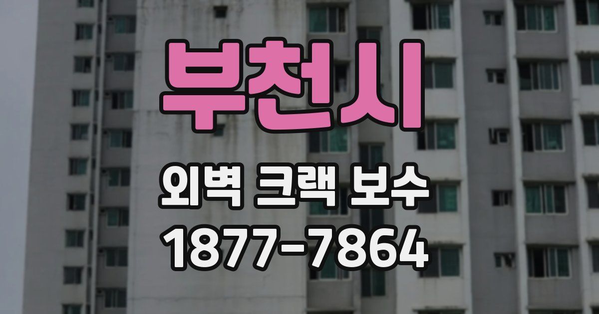 부천시 외벽 크랙 보수