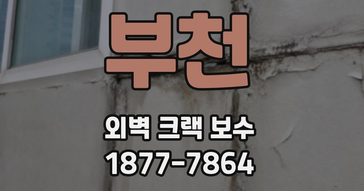 부천 외벽 크랙 보수