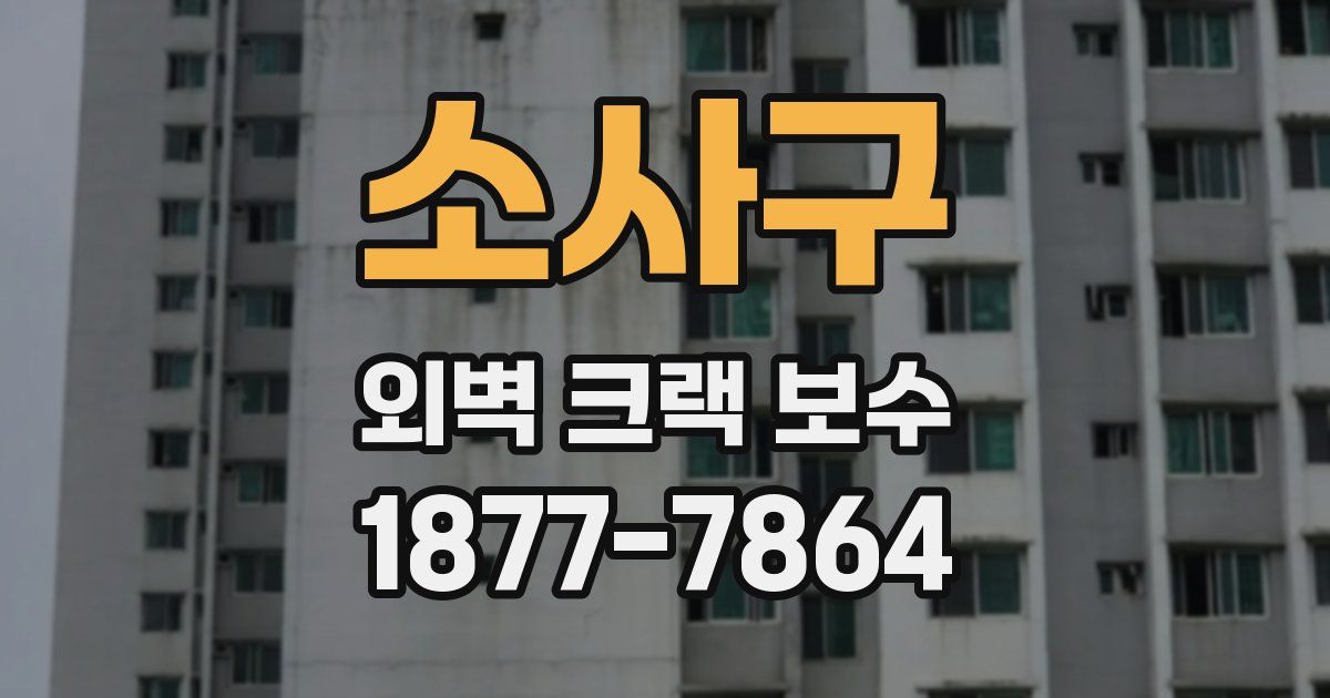 소사구 외벽 크랙 보수