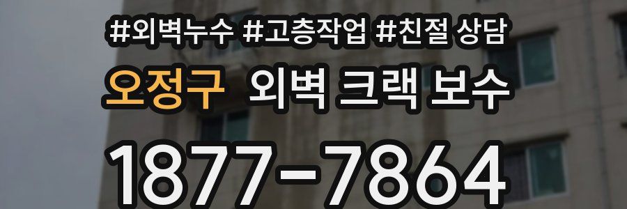 오정구 외벽 크랙 보수