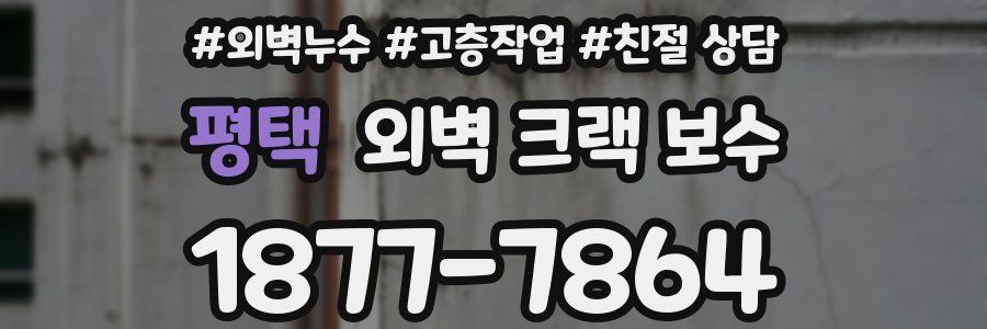평택 외벽 크랙 보수