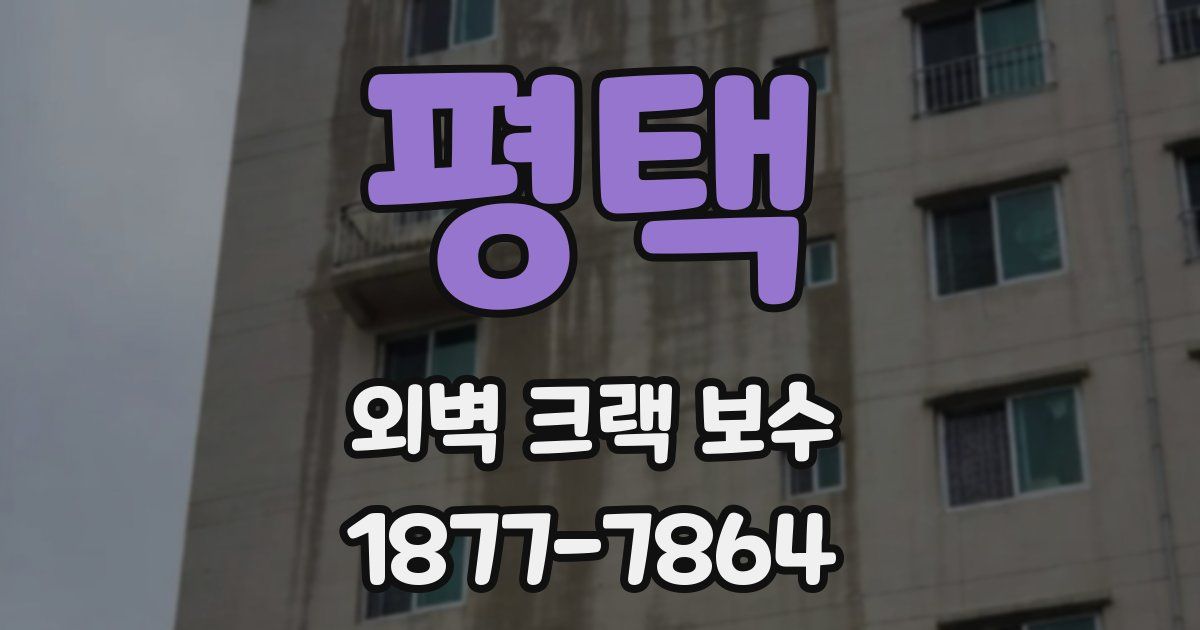평택 외벽 크랙 보수