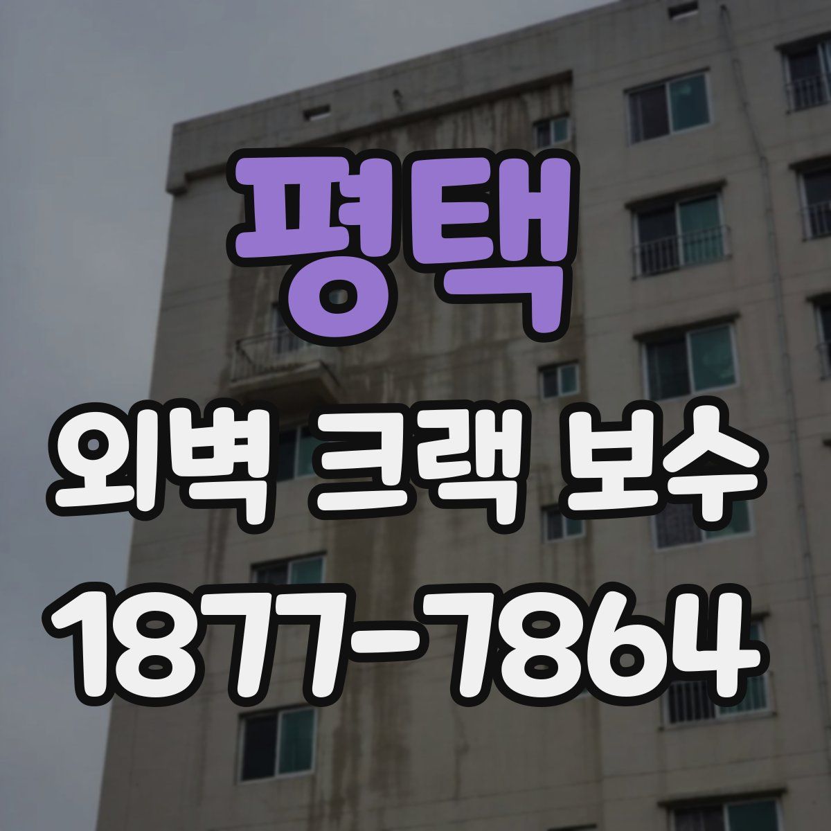 평택 외벽 크랙 보수