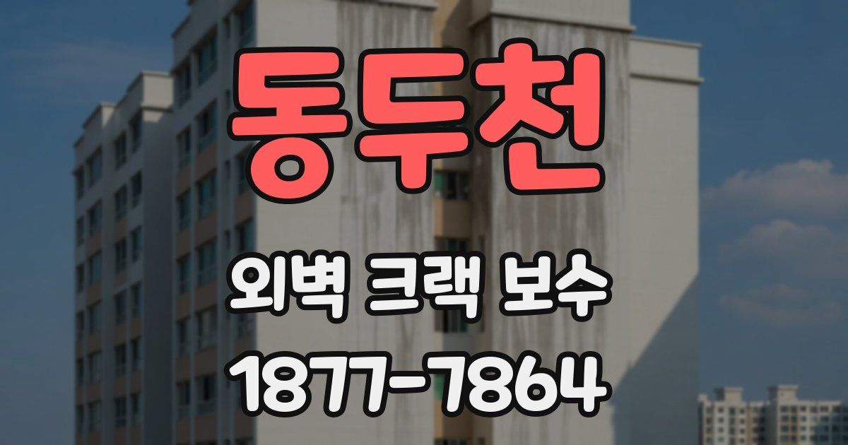 동두천 외벽 크랙 보수