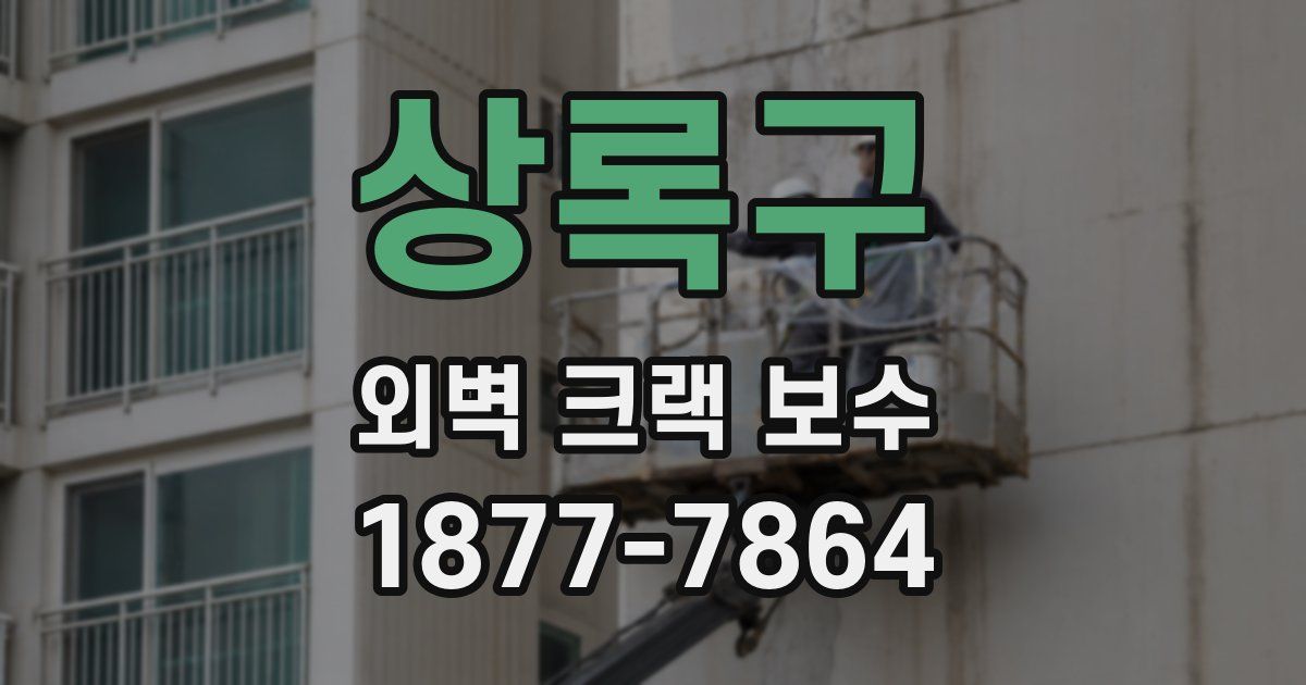상록구 외벽 크랙 보수